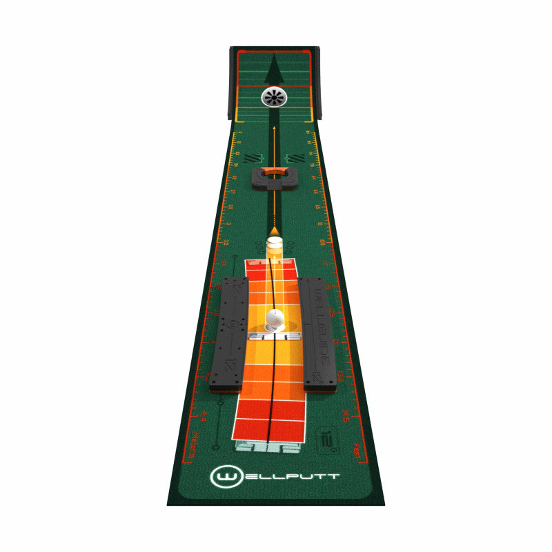 Wellputt Stroke Master 2.5M (8ft) - Compact Putting Practice Mat