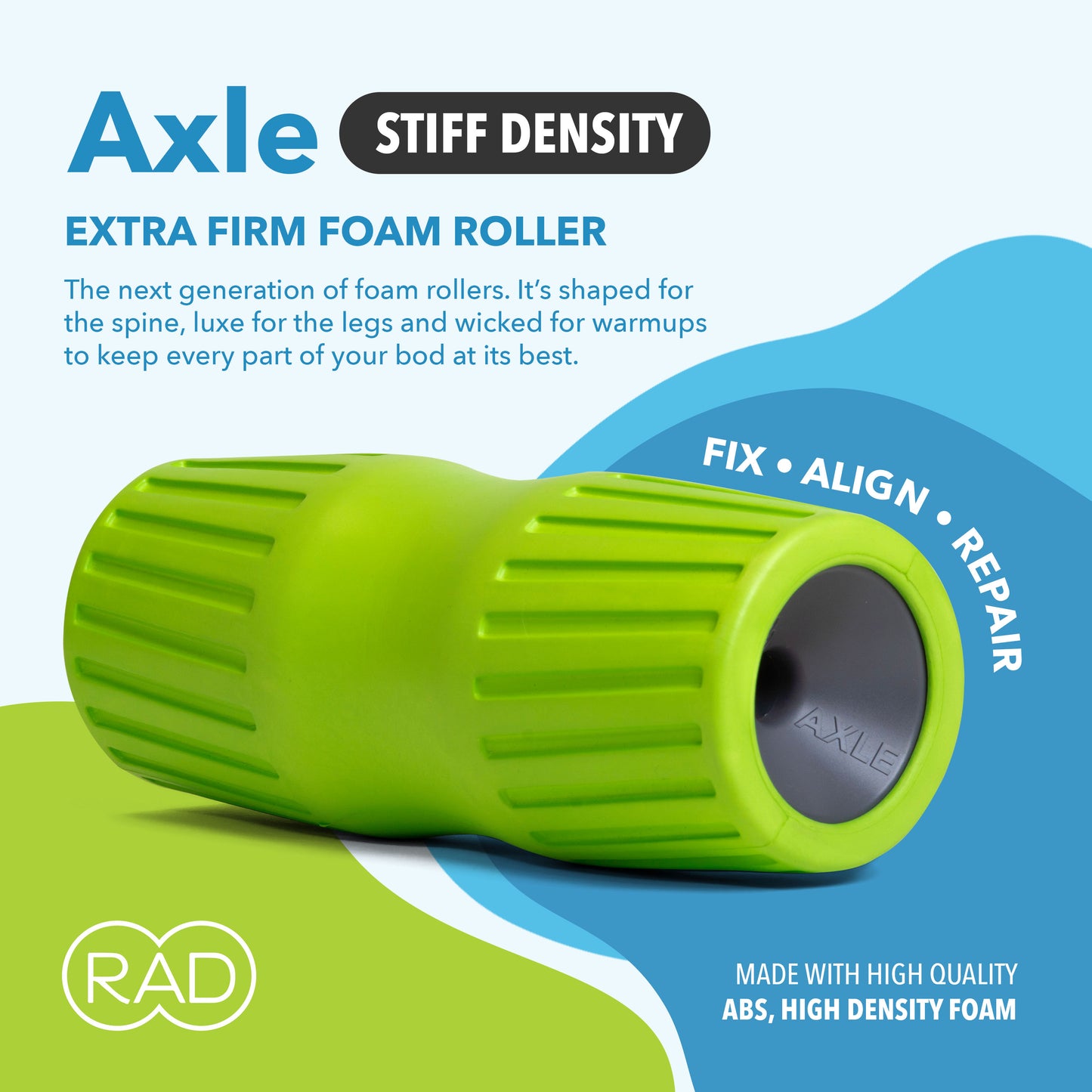 RAD Axle | Modular Foam Roller System for Deep Tissue & Myofascial Release