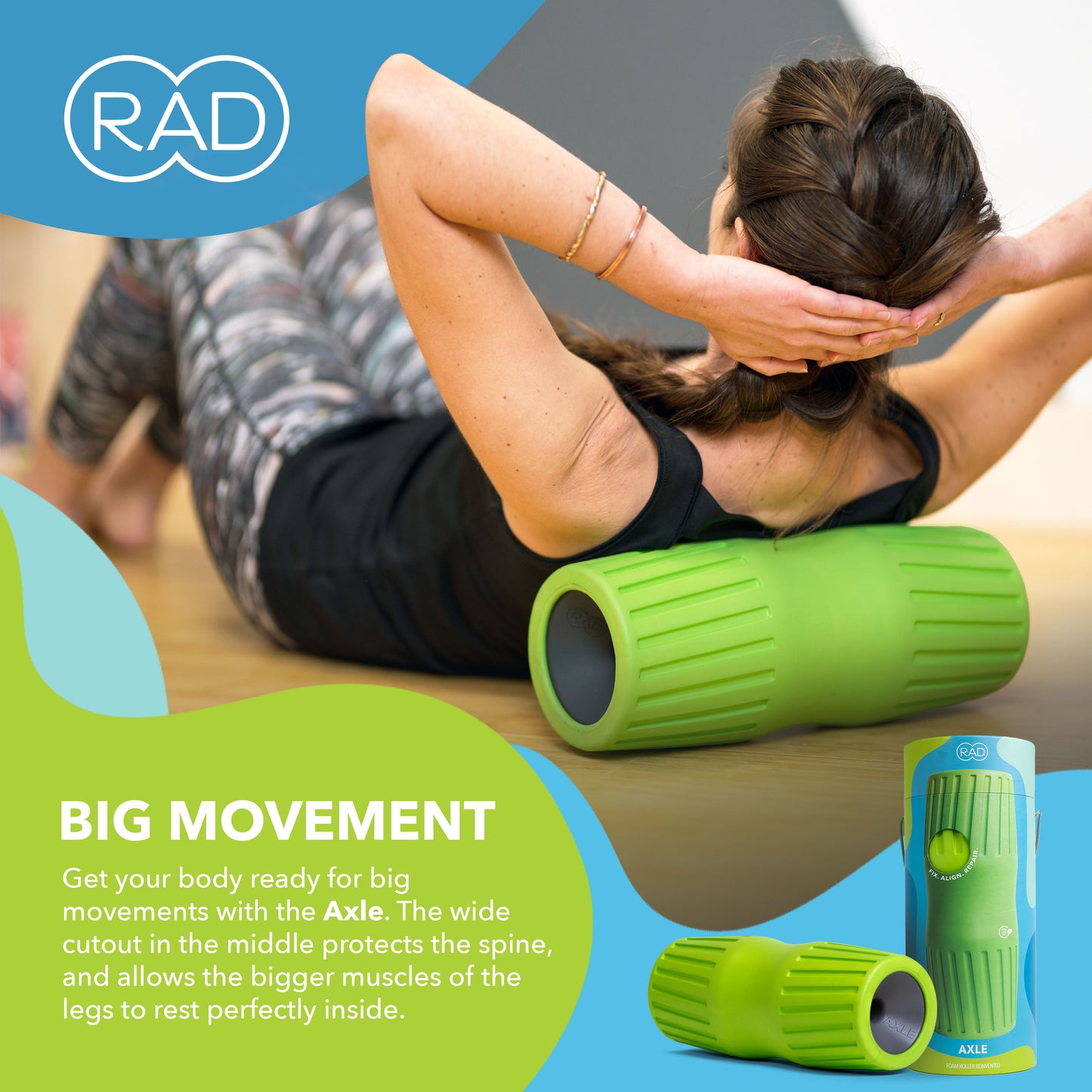 RAD Axle | Modular Foam Roller System for Deep Tissue & Myofascial Release