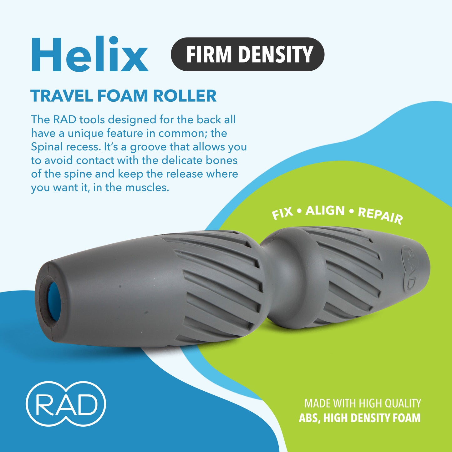 RAD Helix | Spiral Foam Roller for Deep Tissue & Myofascial Release