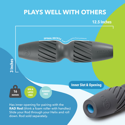 RAD Helix | Spiral Foam Roller for Deep Tissue & Myofascial Release