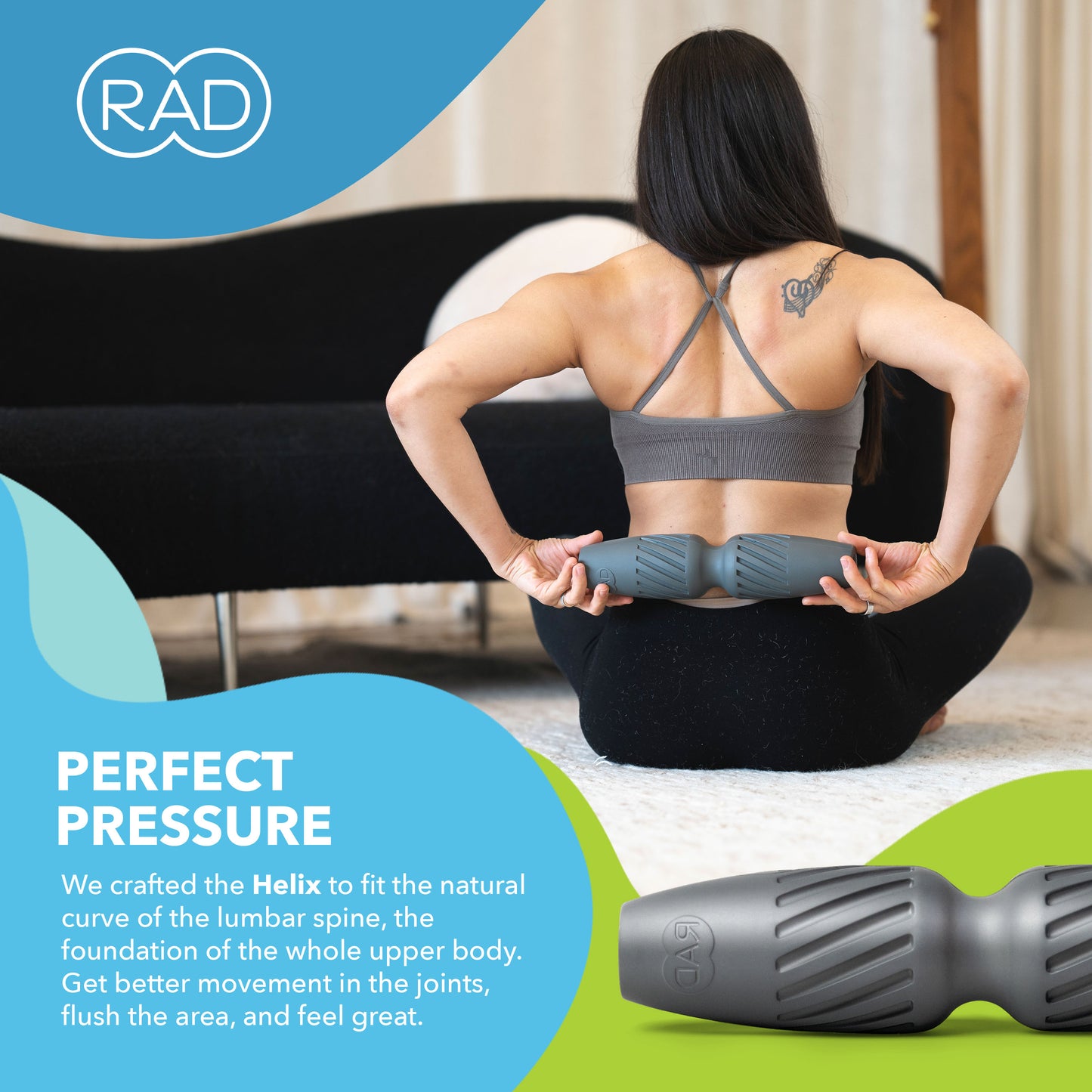 RAD Helix | Spiral Foam Roller for Deep Tissue & Myofascial Release