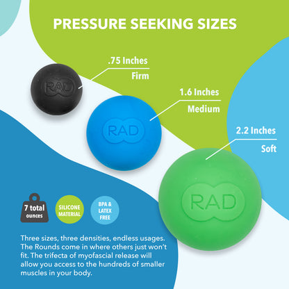 RAD ROLLER Rounds Massage Ball Set (3-Pack)