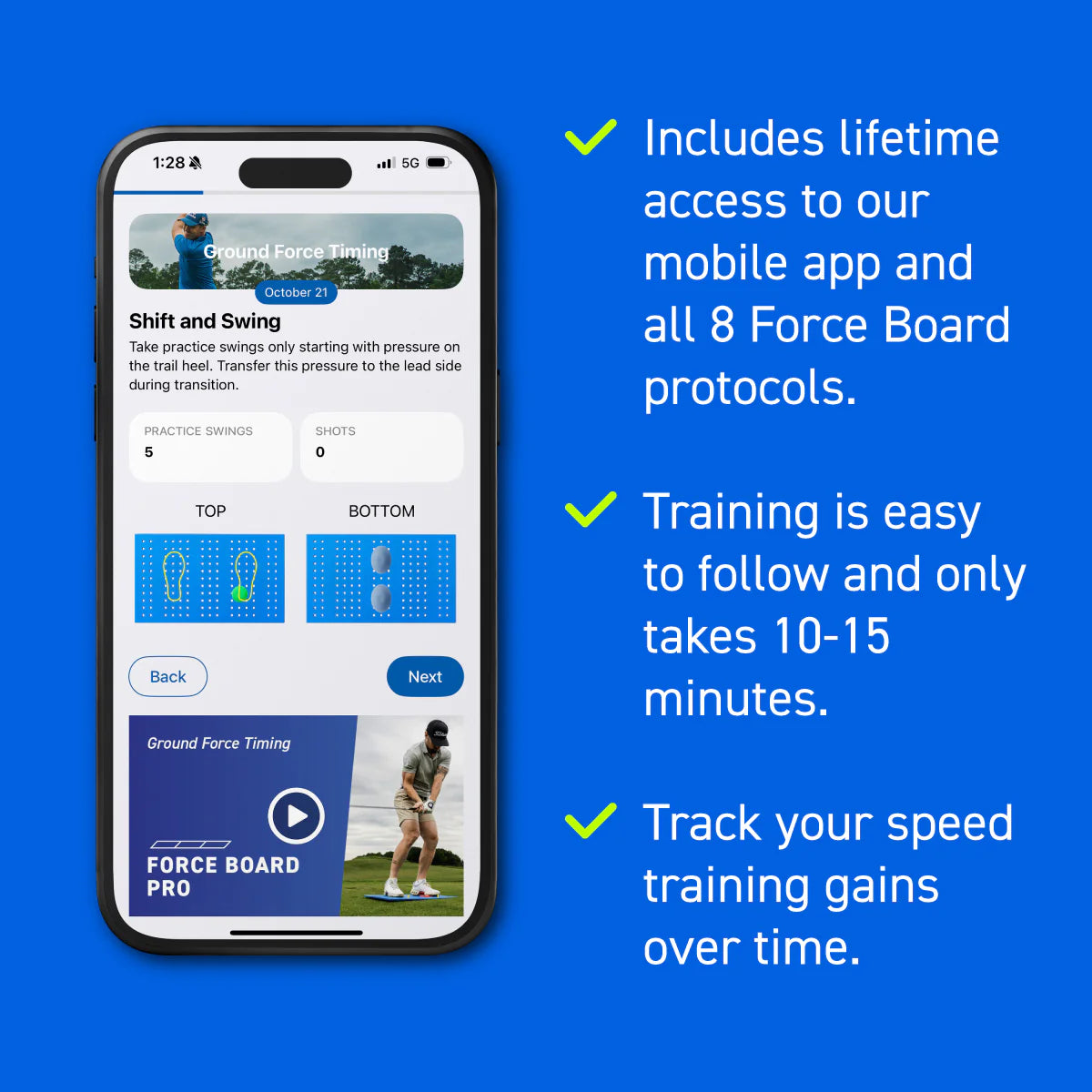 Force Board Pro - Ground Force Golf Training Aid